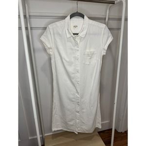 Bridge & Burn white shirt dress size small linen cotton blend beach vacation